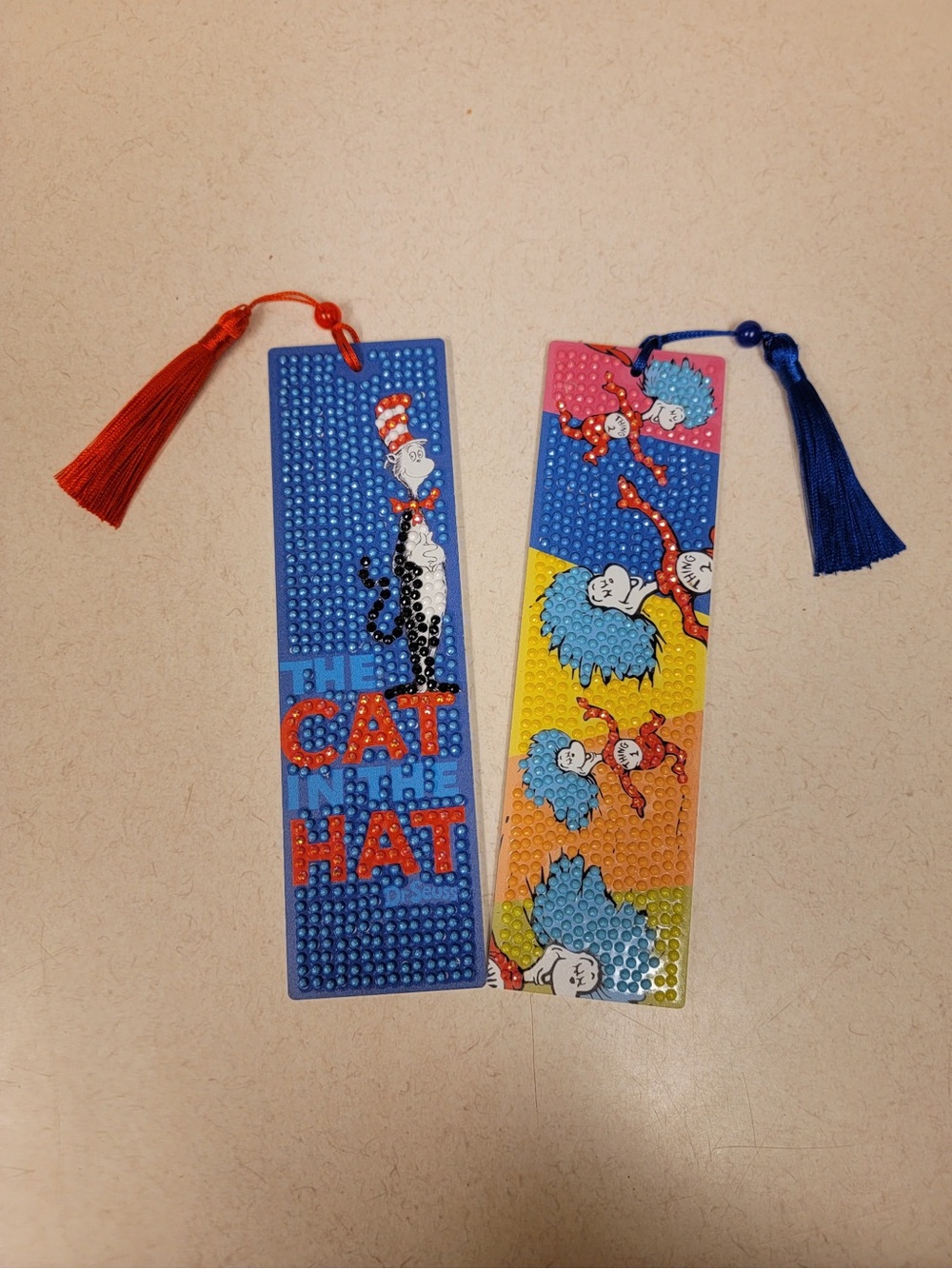Dr. Seuss Cat in the Hat Tassel Diamond Art Bookmarks (Set of 2)